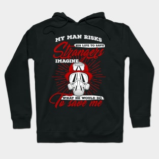 Proud Firefighter Fireman Wife Gift Hoodie